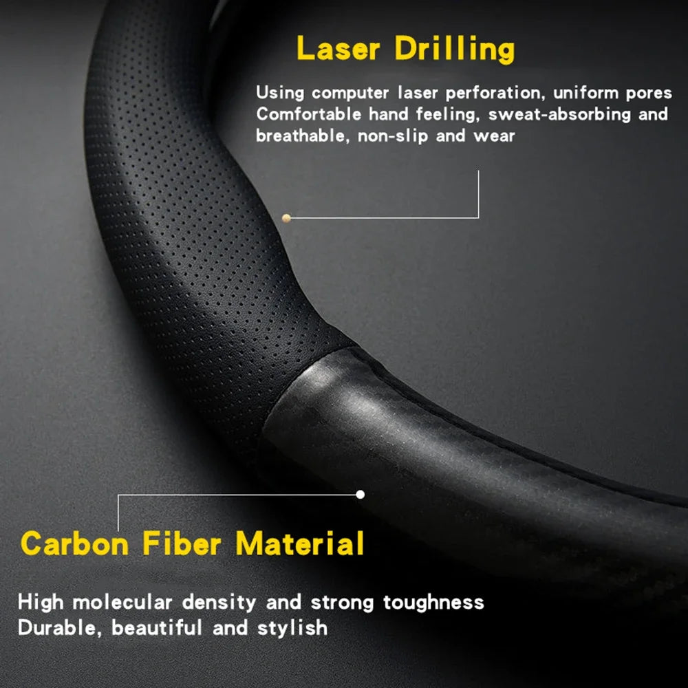 Carbon Fiber Steering Wheel Cover — Upgrade Your Interior