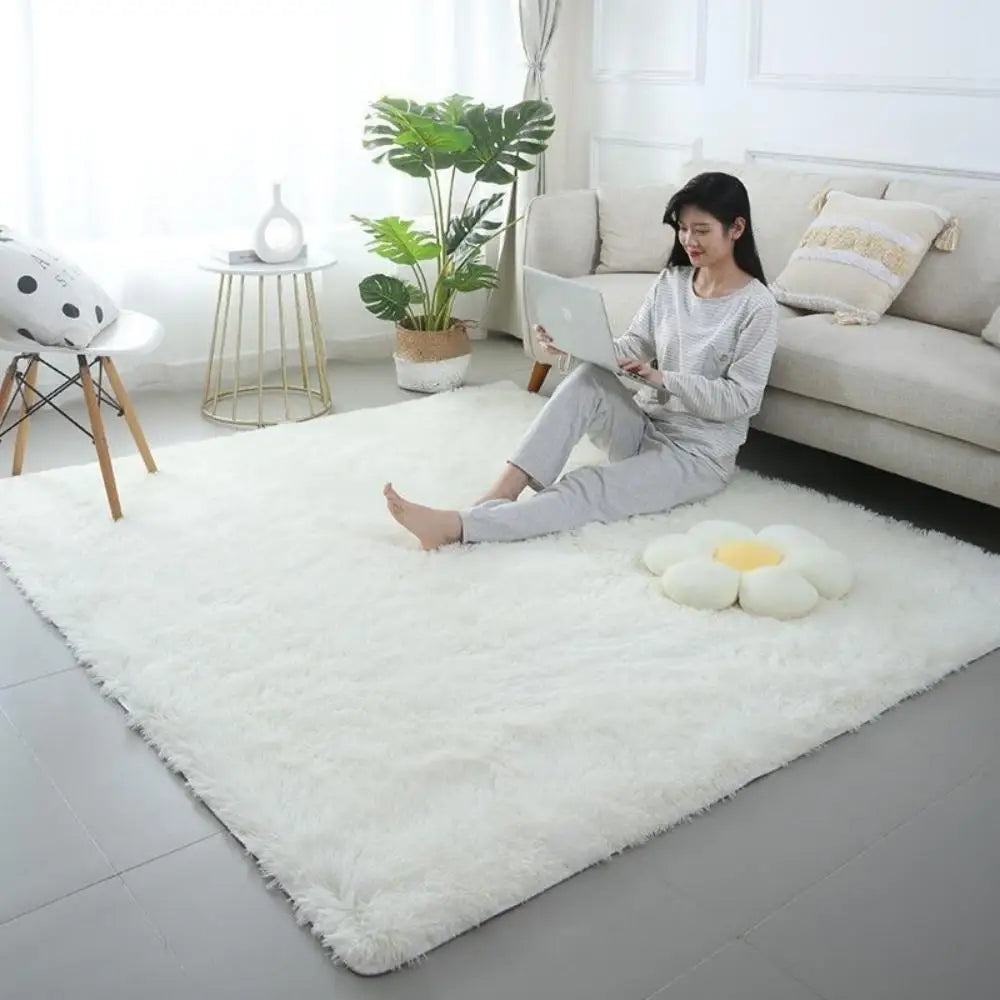 Tie-Dye Fluffy Plush Rug — Colorful, Cozy & Aesthetic