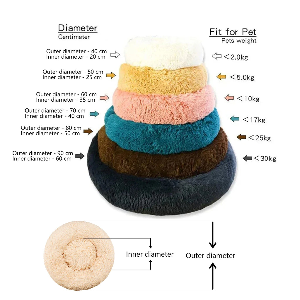 Round Plush Pet Bed — The Coziest Bed for Your Pet