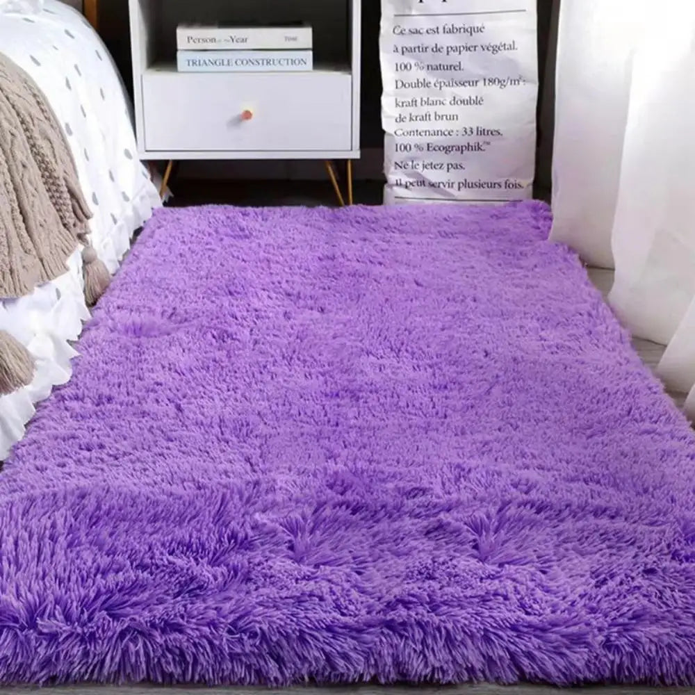 Tie-Dye Fluffy Plush Rug — Colorful, Cozy & Aesthetic