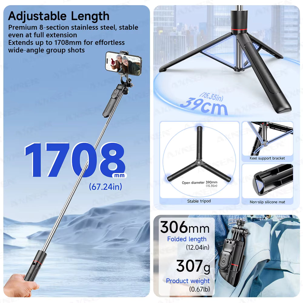 F16 Selfie Stick Tripod — The Ultimate Content Creator Tool