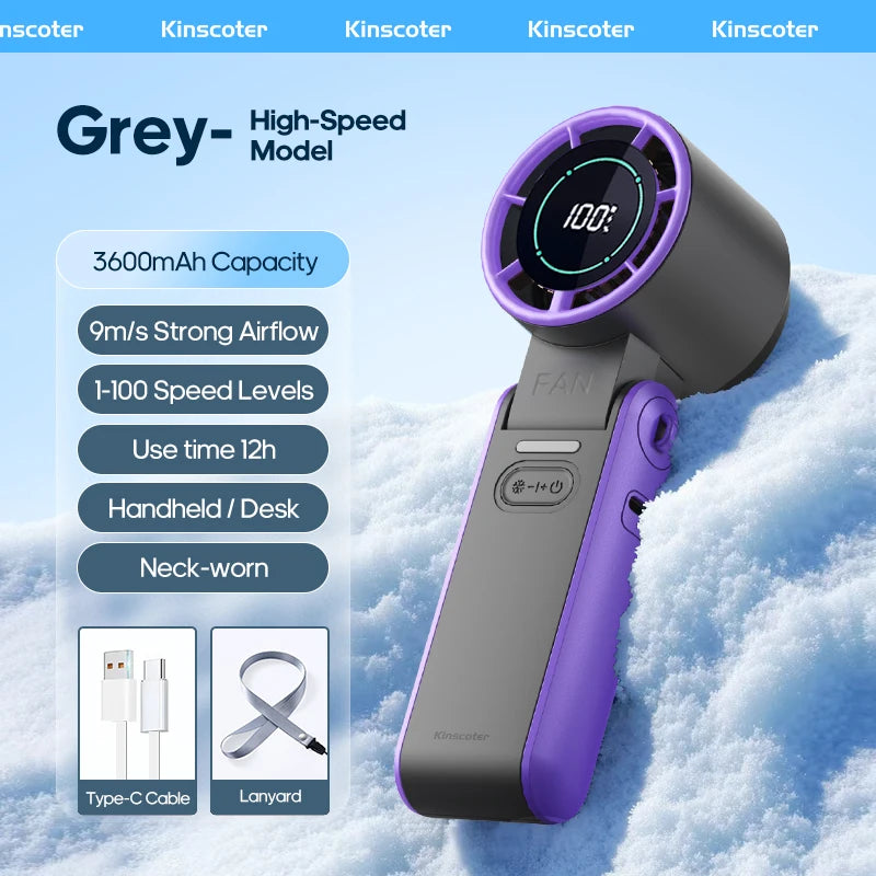 Portable Handheld Cooling Fan — Stay Cool Anywhere This Summer