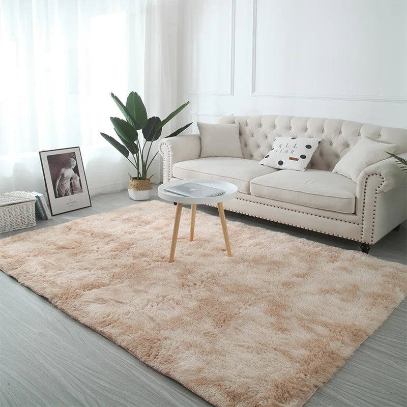 Tie-Dye Fluffy Plush Rug — Colorful, Cozy & Aesthetic