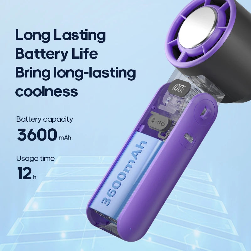 Portable Handheld Cooling Fan — Stay Cool Anywhere This Summer