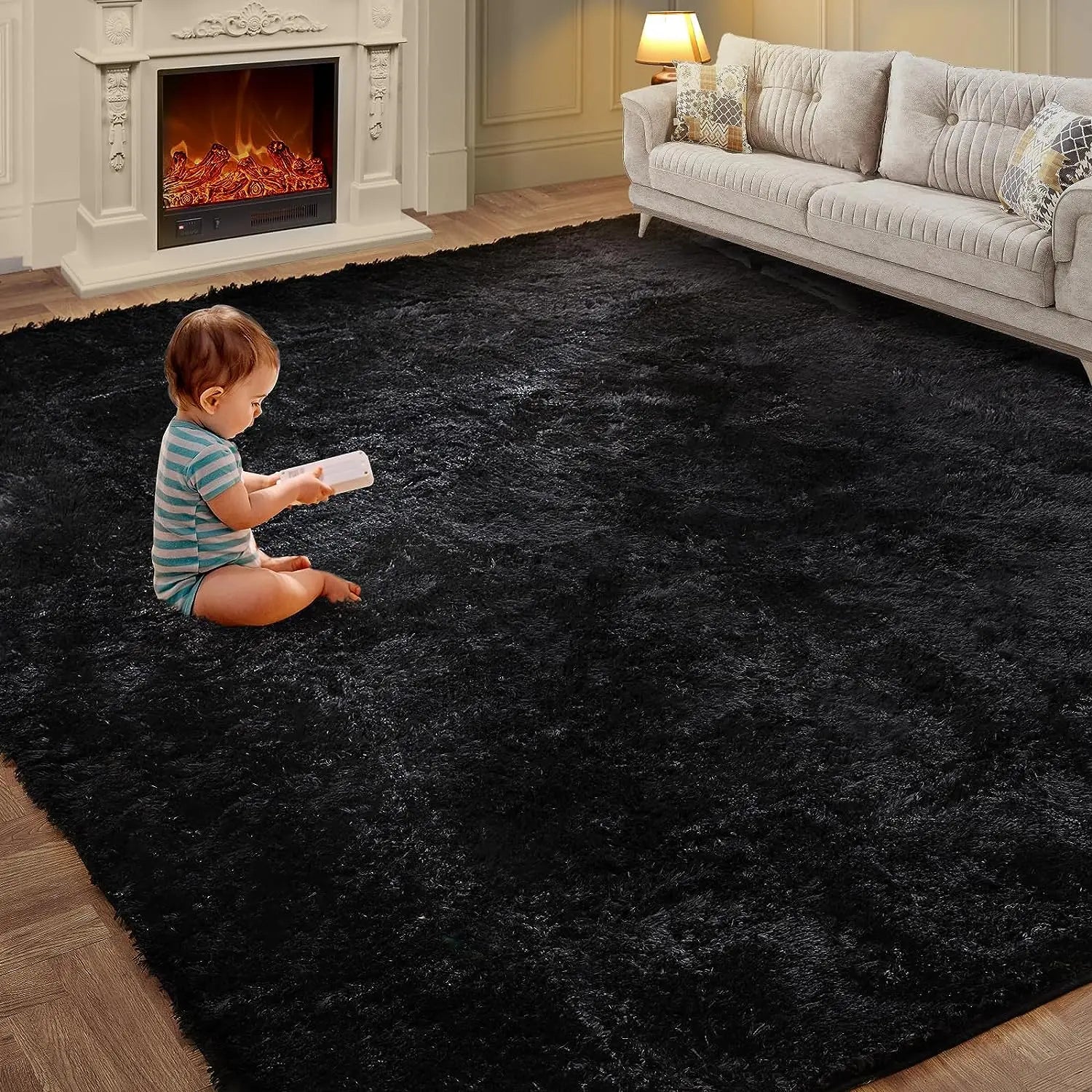 Tie-Dye Fluffy Plush Rug — Colorful, Cozy & Aesthetic