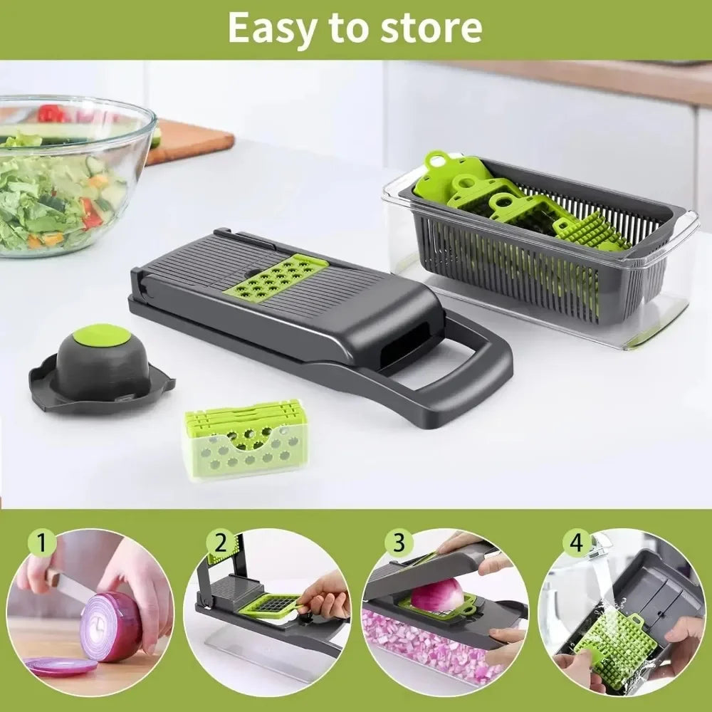 16-in-1 Vegetable Chopper & Slicer — Meal Prep in Seconds