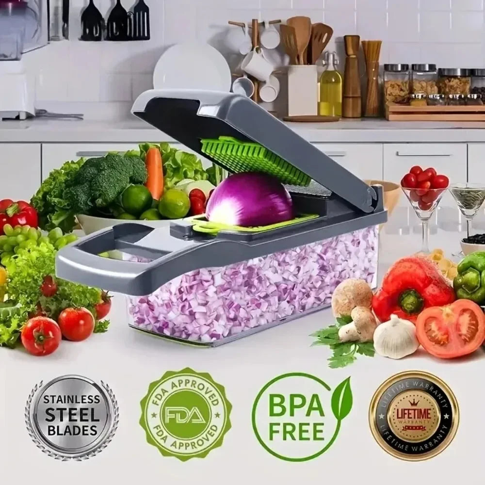16-in-1 Vegetable Chopper & Slicer — Meal Prep in Seconds