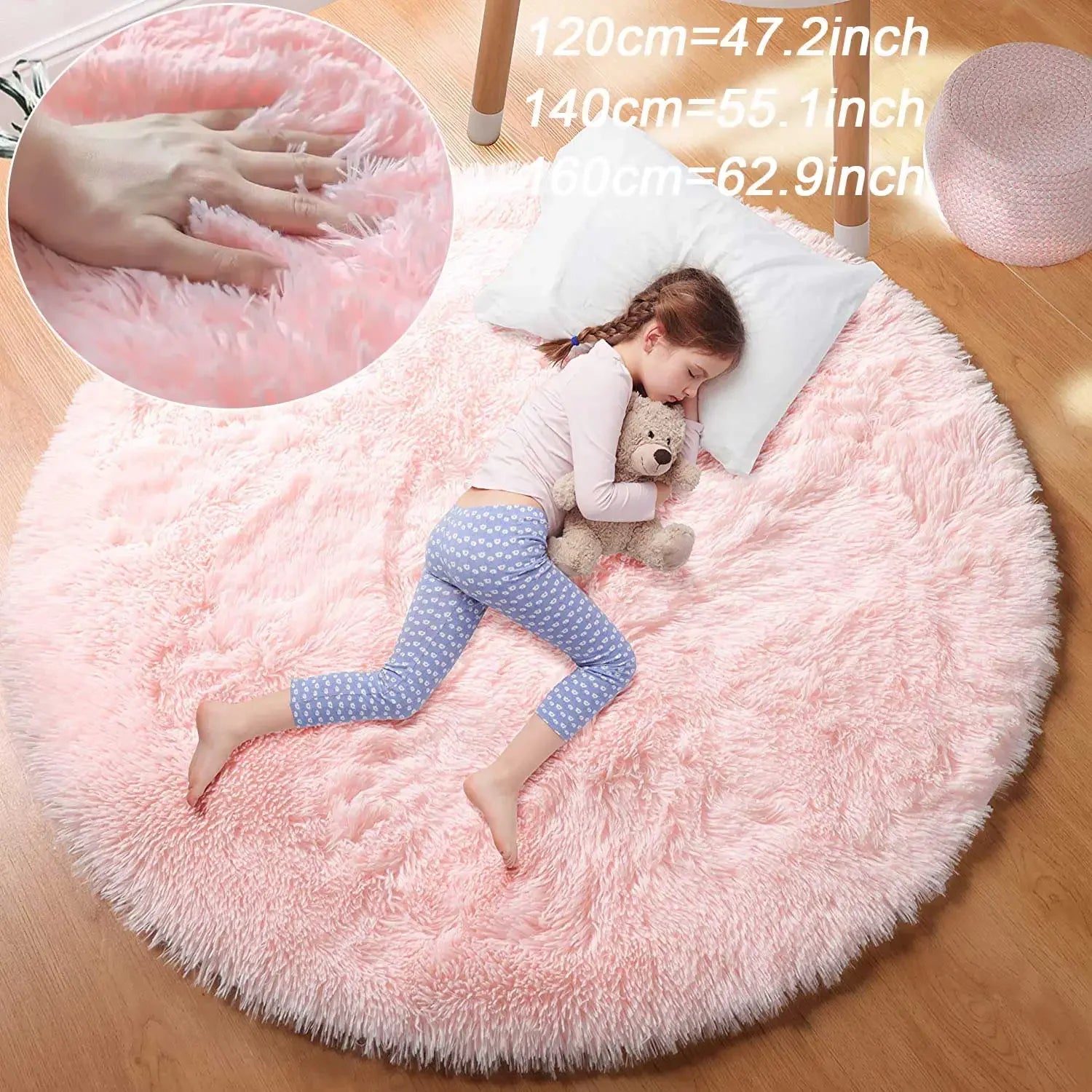 Fluffy Round Plush Rug — Soft, Cozy & Aesthetic