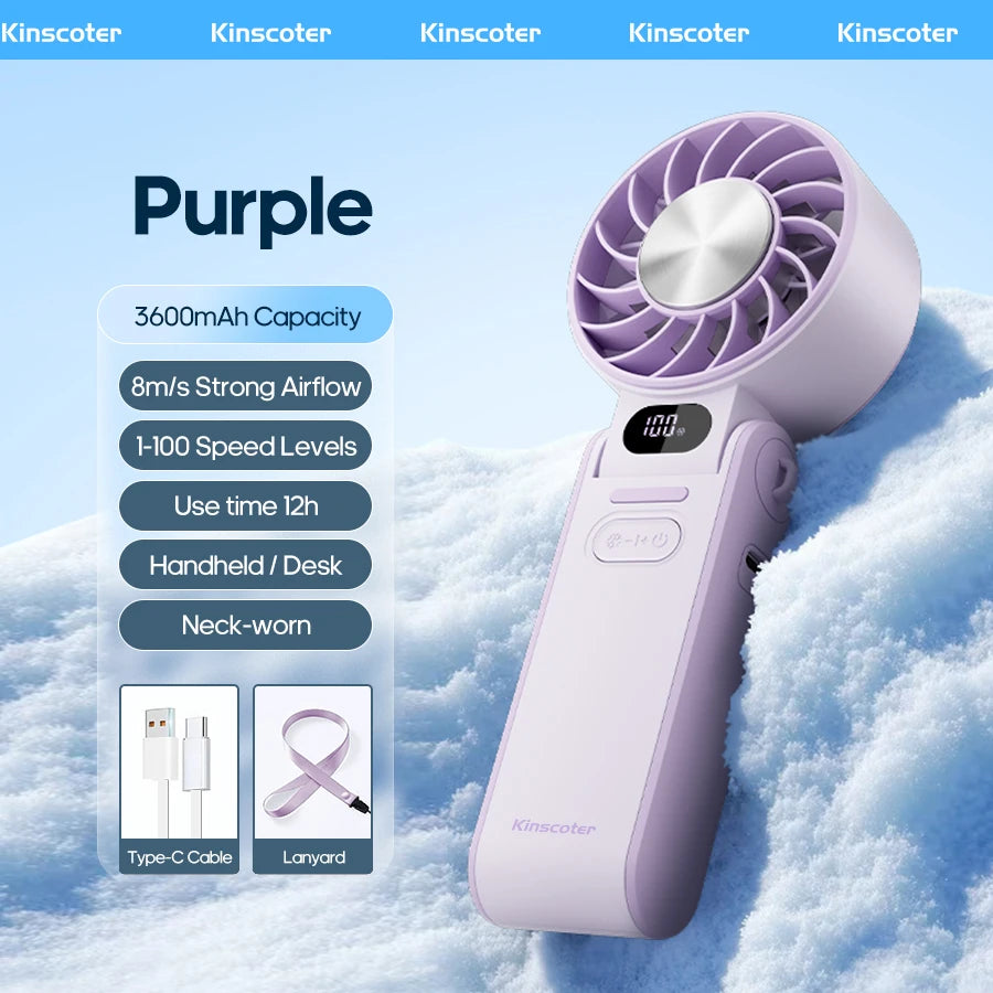 Portable Handheld Cooling Fan — Stay Cool Anywhere This Summer