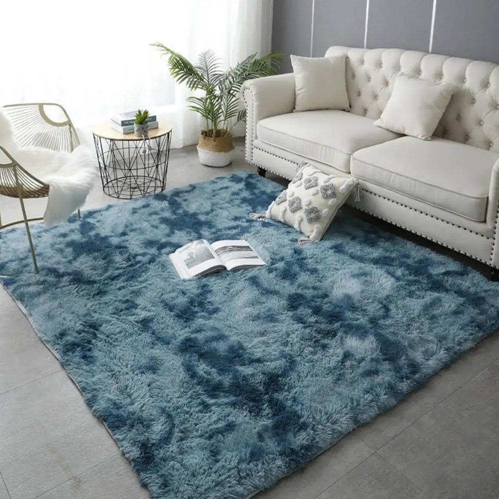 Tie-Dye Fluffy Plush Rug — Colorful, Cozy & Aesthetic