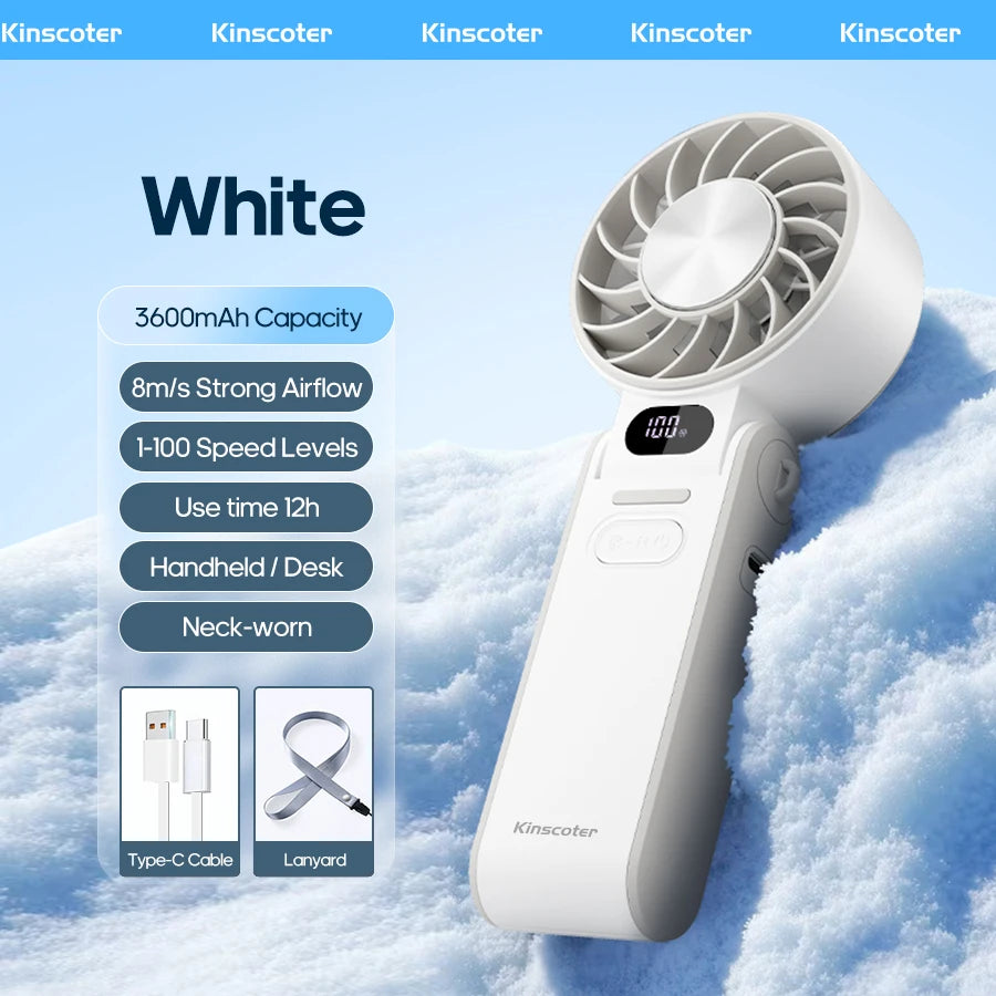Portable Handheld Cooling Fan — Stay Cool Anywhere This Summer