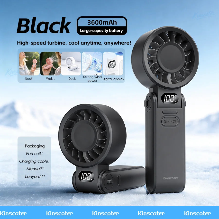 Portable Handheld Cooling Fan — Stay Cool Anywhere This Summer