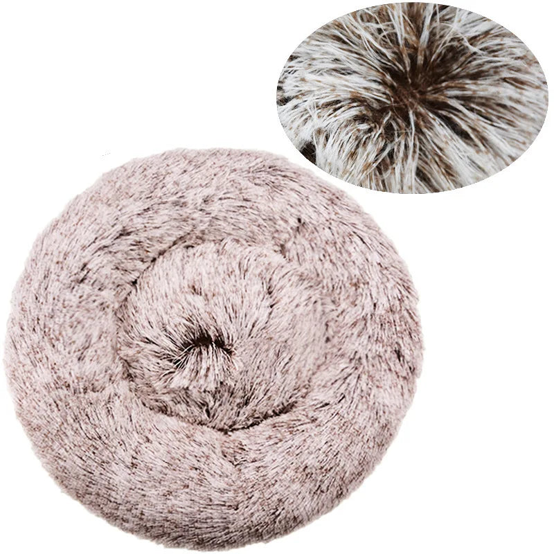 Round Plush Pet Bed — The Coziest Bed for Your Pet