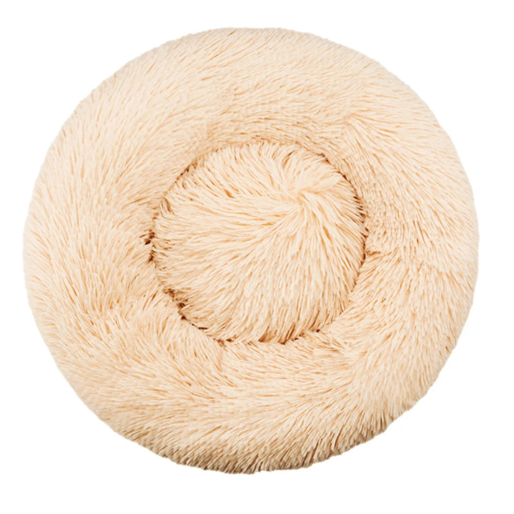 Round Plush Pet Bed — The Coziest Bed for Your Pet