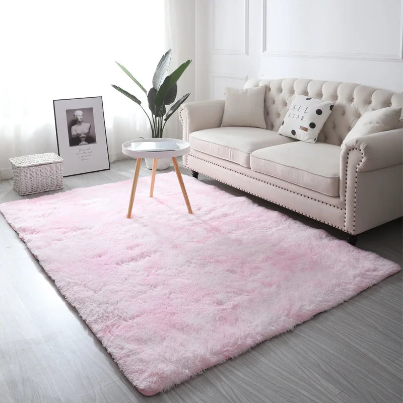 Tie-Dye Fluffy Plush Rug — Colorful, Cozy & Aesthetic