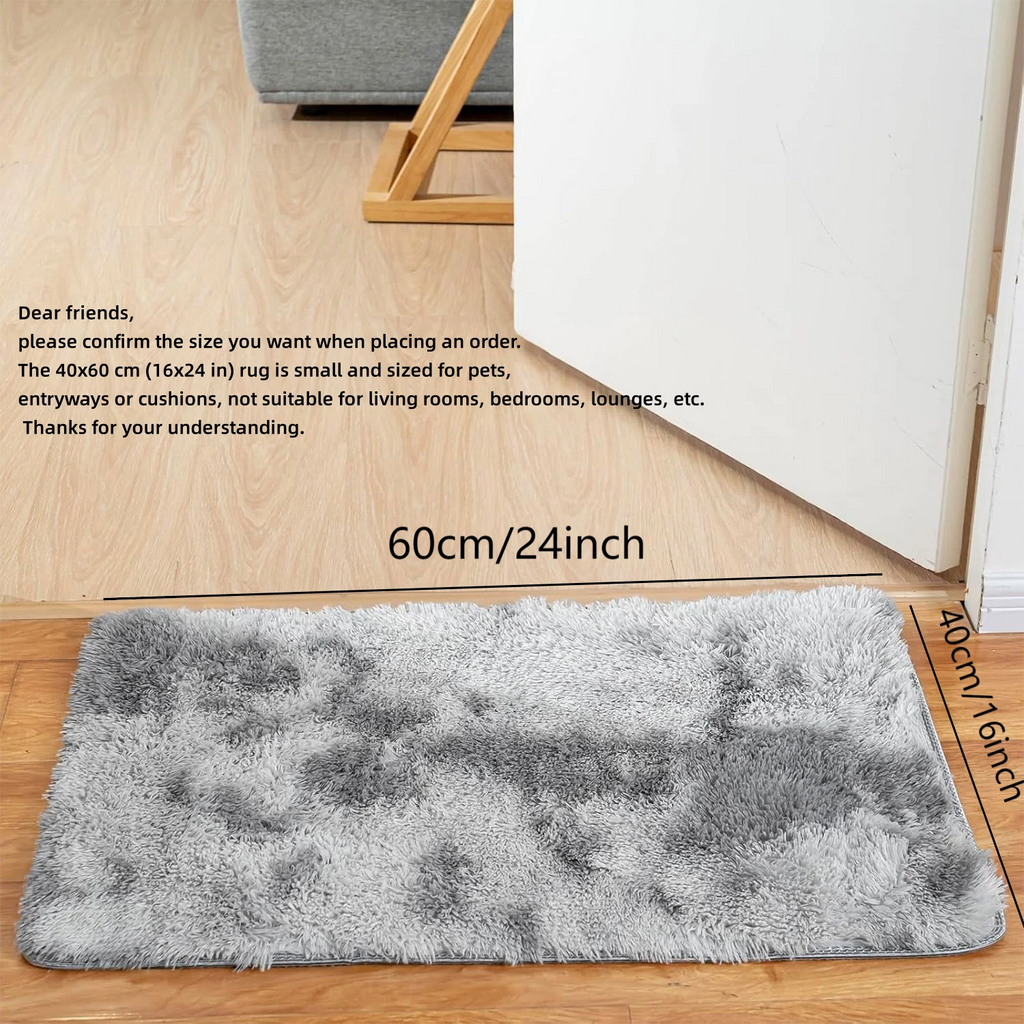 Tie-Dye Fluffy Plush Rug — Colorful, Cozy & Aesthetic