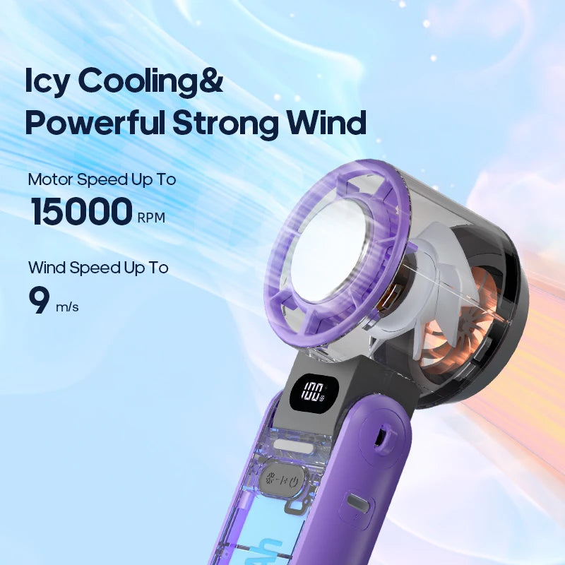 Portable Handheld Cooling Fan — Stay Cool Anywhere This Summer