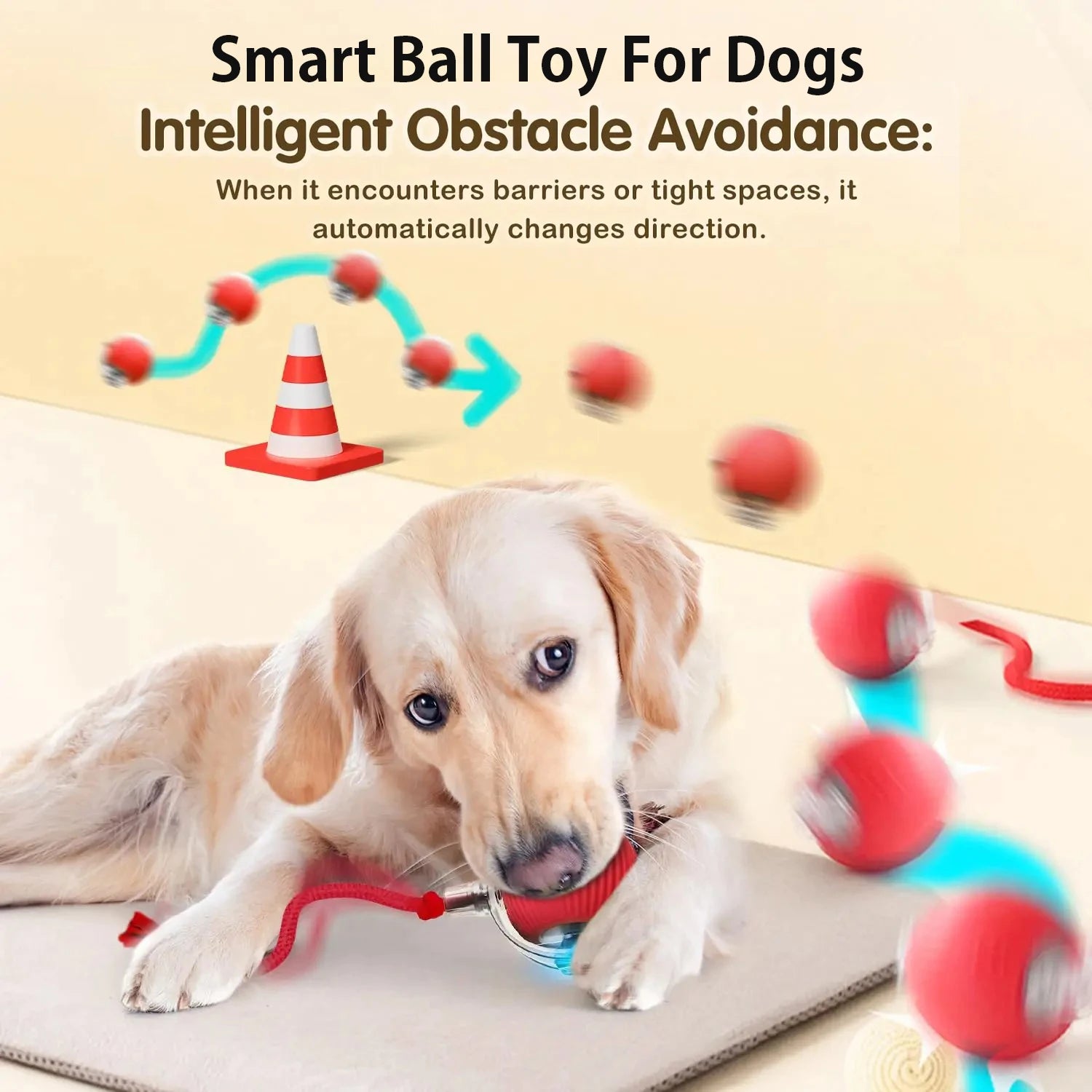 Smart Rolling Dog Ball — Interactive Automatic Toy for Dogs & Cats