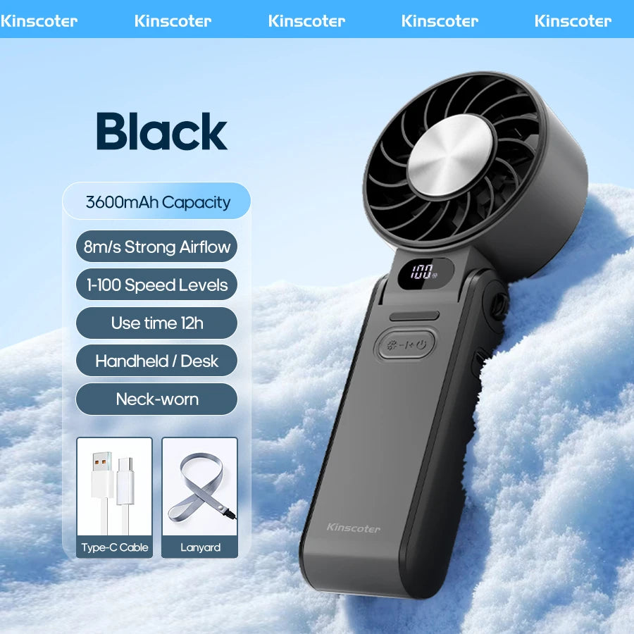 Portable Handheld Cooling Fan — Stay Cool Anywhere This Summer
