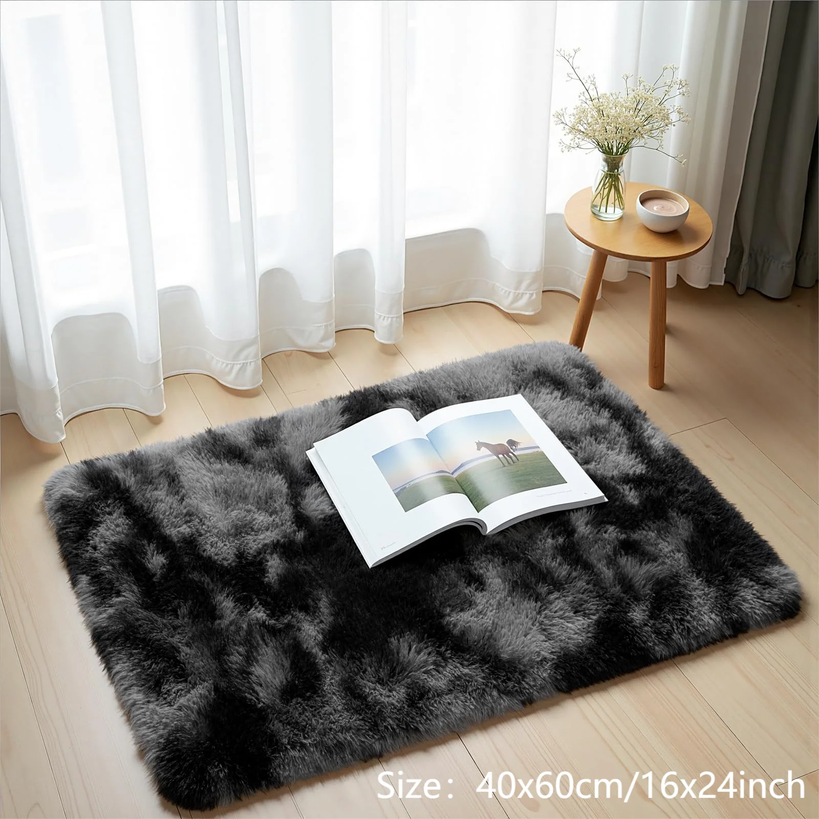 Tie-Dye Fluffy Plush Rug — Colorful, Cozy & Aesthetic